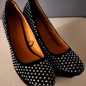 Bejeweled Wedges Heels